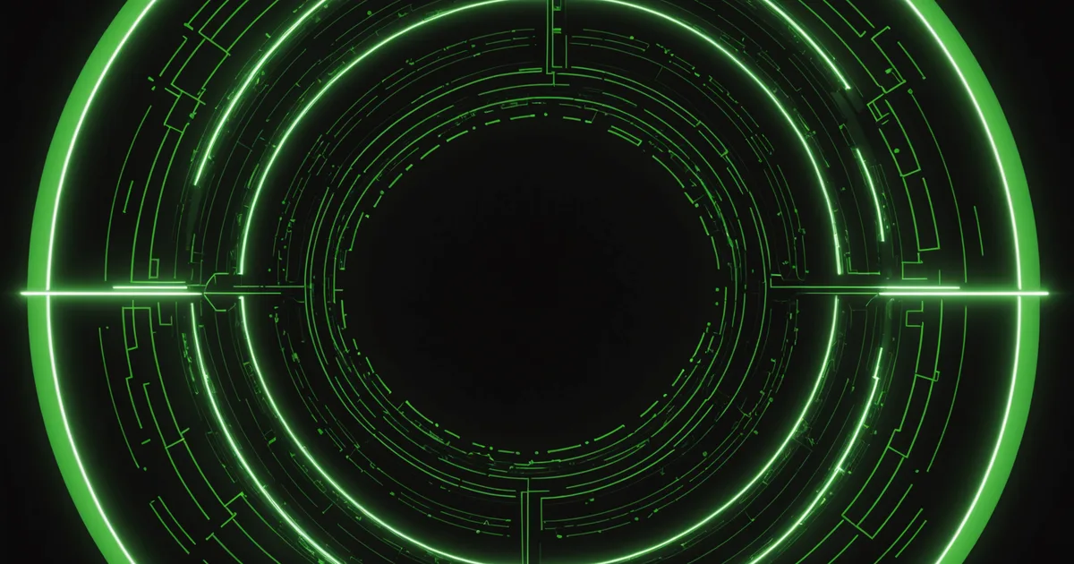 Abstract visualization of a feedback loop in machine learning model training